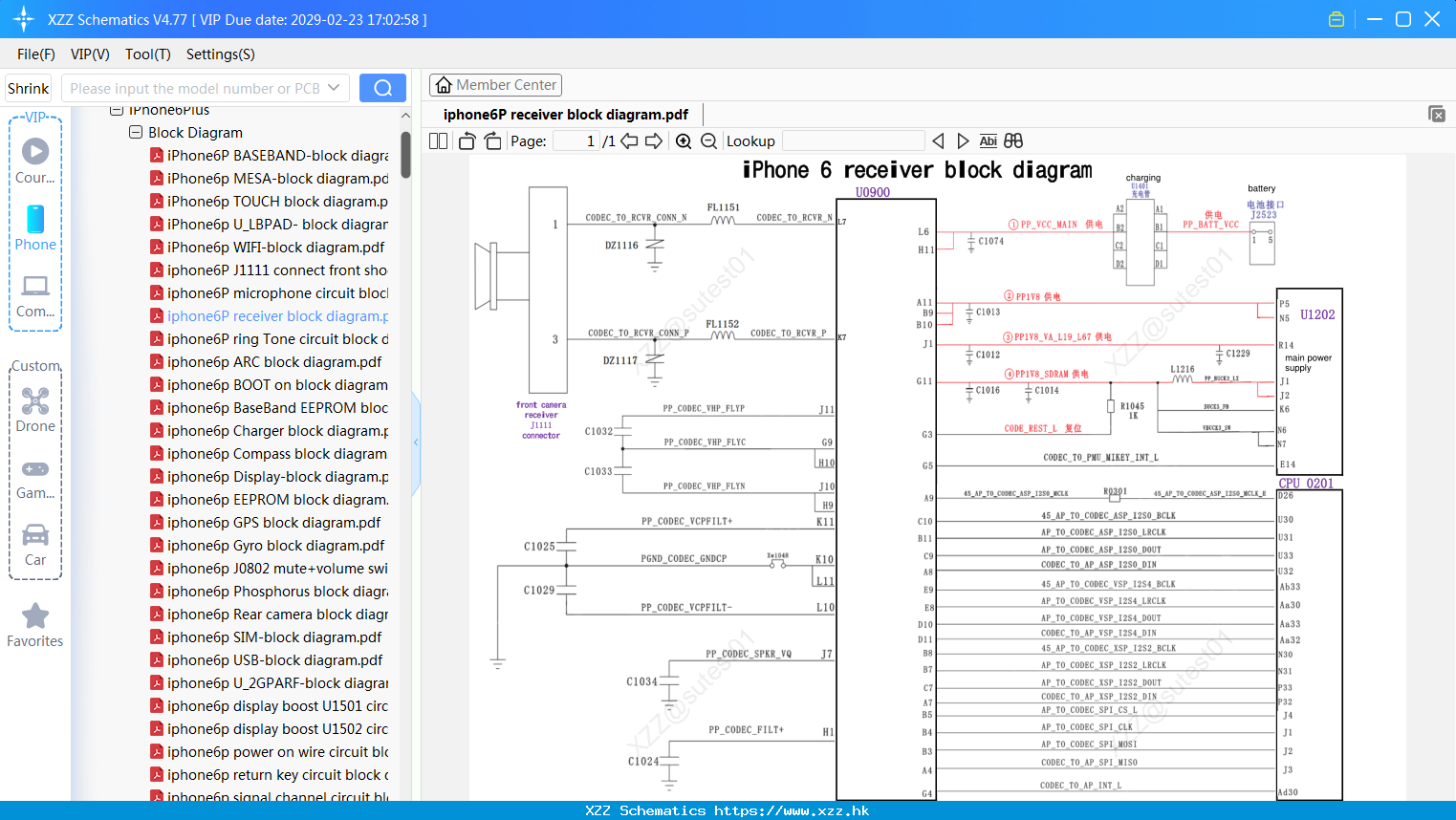 Iphone6P Receiver Block Diagram